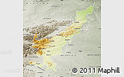 Physical Map of THOHOYANDOU, semi-desaturated