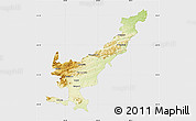 Physical Map of THOHOYANDOU, single color outside