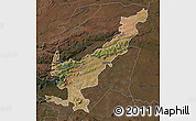 Satellite Map of THOHOYANDOU, darken