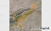 Satellite Map of THOHOYANDOU, semi-desaturated