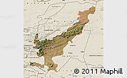 Satellite Map of THOHOYANDOU, shaded relief outside
