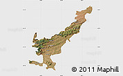 Satellite Map of THOHOYANDOU, single color outside