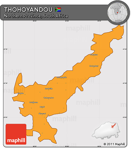 Political Simple Map of THOHOYANDOU, cropped outside