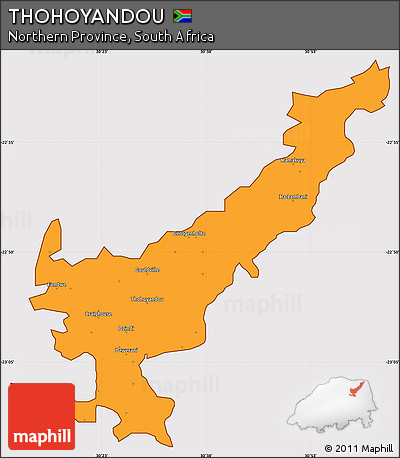 Political Simple Map of THOHOYANDOU, cropped outside