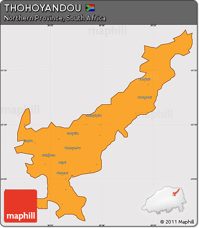 Political Simple Map of THOHOYANDOU, cropped outside