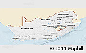 Classic Style Panoramic Map of South Africa, single color outside