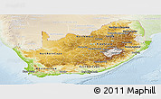 Physical Panoramic Map of South Africa, lighten