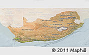 Satellite Panoramic Map of South Africa, lighten