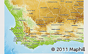 Physical 3D Map of Western Cape