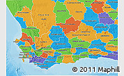 Political 3D Map of Western Cape