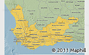 Savanna Style 3D Map of Western Cape