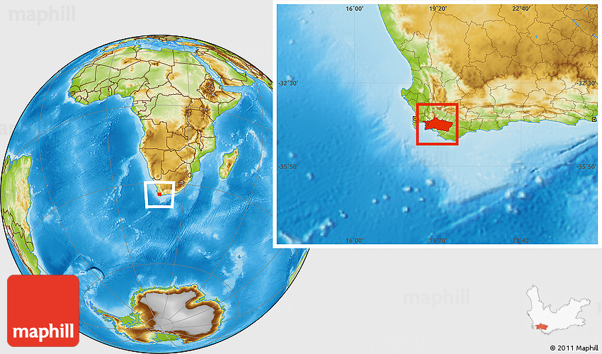 Physical Location Map of CALEDON