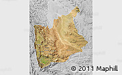 Satellite Map of CERES, lighten, desaturated