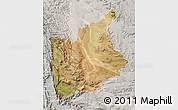 Satellite Map of CERES, lighten, semi-desaturated