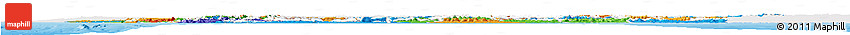 Political Horizon Map of Western Cape, single color outside