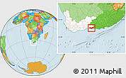 Political Location Map of KNYSNA, highlighted parent region