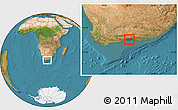Satellite Location Map of KNYSNA