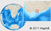 Shaded Relief Location Map of KNYSNA