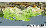 Physical Map of KNYSNA, darken