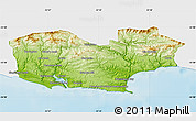 Physical Map of KNYSNA, single color outside