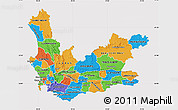 Political Map of Western Cape, cropped outside