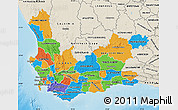 Political Map of Western Cape, shaded relief outside