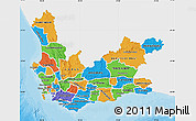 Political Map of Western Cape, single color outside