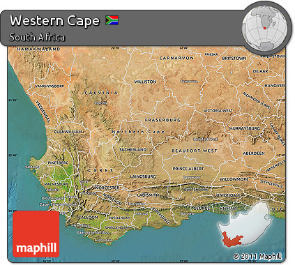 Western Cape Satellite Map Free Satellite Map Of Western Cape