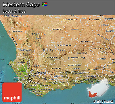 Western Cape Satellite Map Free Satellite Map Of Western Cape