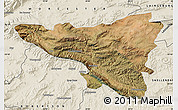 Satellite Map of MONTAGU, shaded relief outside