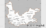 Gray Simple Map of Western Cape, cropped outside