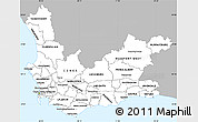 Gray Simple Map of Western Cape, single color outside