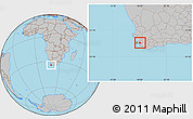 Gray Location Map of STELLENBOSCH