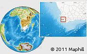 Physical Location Map of STELLENBOSCH, highlighted country