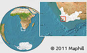 Satellite Location Map of STELLENBOSCH, highlighted parent region