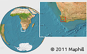 Satellite Location Map of STELLENBOSCH