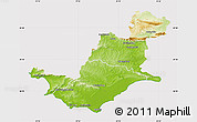 Physical Map of SWELLENDAM, cropped outside