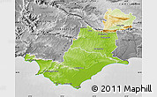 Physical Map of SWELLENDAM, desaturated