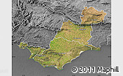 Satellite Map of SWELLENDAM, desaturated