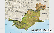 Satellite Map of SWELLENDAM, shaded relief outside