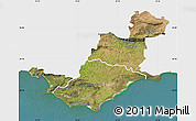 Satellite Map of SWELLENDAM, single color outside