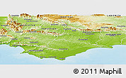 Physical Panoramic Map of SWELLENDAM