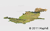 Satellite Panoramic Map of SWELLENDAM, cropped outside