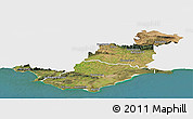 Satellite Panoramic Map of SWELLENDAM, single color outside