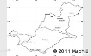 Blank Simple Map of SWELLENDAM, cropped outside