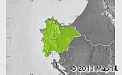 Physical Map of VREDENBURG, desaturated
