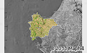 Satellite Map of VREDENBURG, desaturated