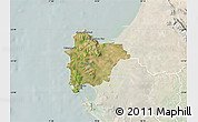 Satellite Map of VREDENBURG, lighten