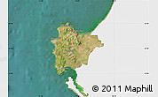 Satellite Map of VREDENBURG, single color outside