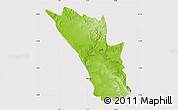 Physical Map of VREDENDAL, cropped outside